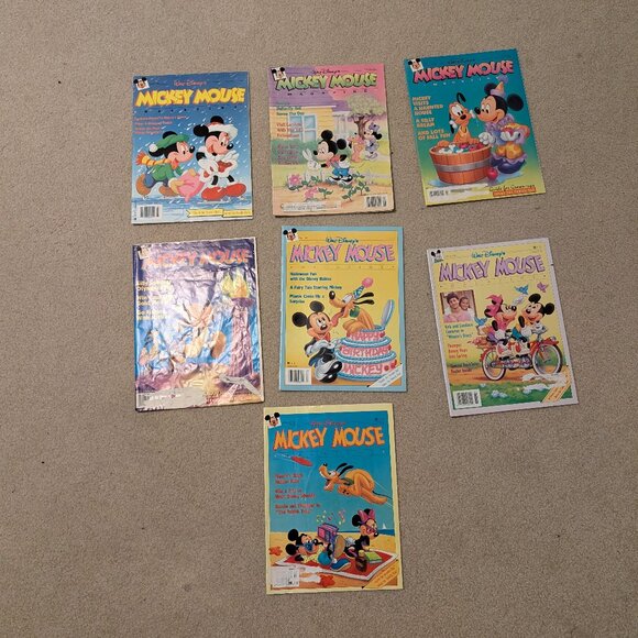 Lot 6 Micky Mouse Magazines 1988 1989 1992 - Picture 1 of 10